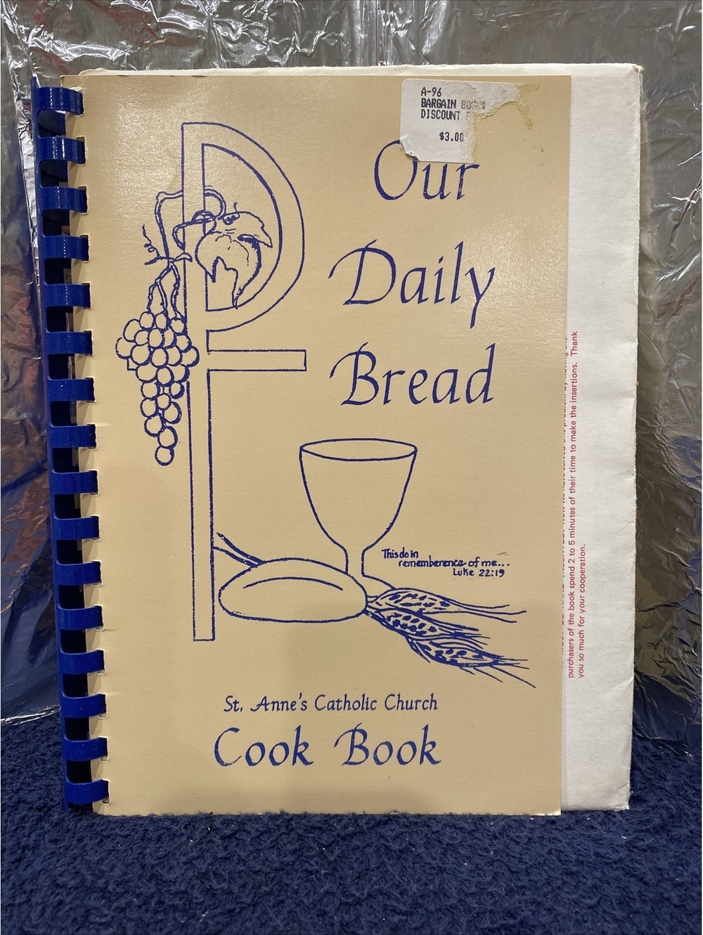Our Daily Bread St. Anne’s Catholic Church Cookbook Recipes 1989